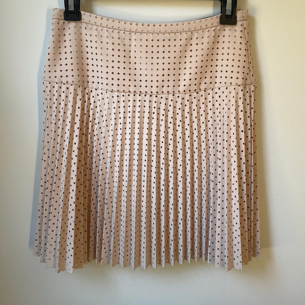 J. Crew laser cut pleated skirt, 00, Blush